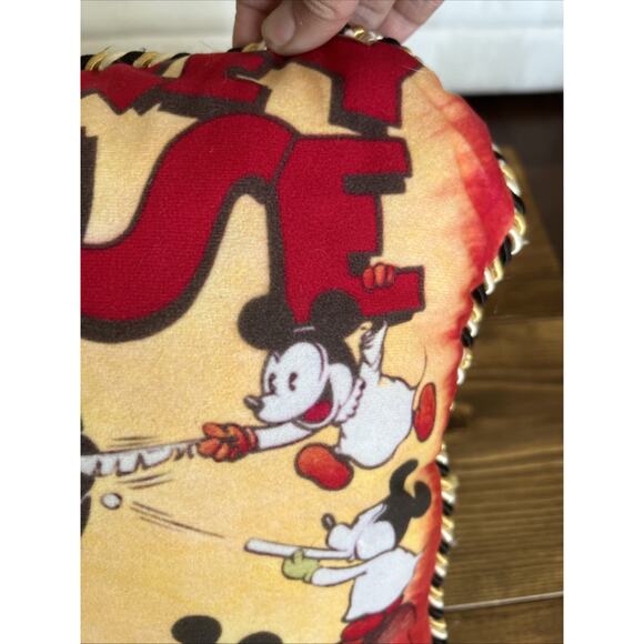 Vintage Disney Mickey Mouse Pillow 16” By 16” (laying Flat) - Picture 3 of 11